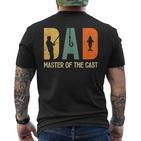 Herren Papa Master Der Besetzung Dad Fishing T-Shirt mit Rückendruck