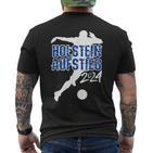 Holstein Football Kicken Fan Kiel Stadium Blue T-Shirt mit Rückendruck