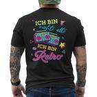 'Ich Bin Nicht Alt Ich Bin Retro 70S 80S 90S T-Shirt mit Rückendruck