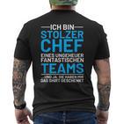 Ich Bin Stolzer Chef Einer Fantastischen Teams T-Shirt mit Rückendruck