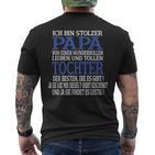 Ich Bin Stolzer Papa Einer Wundervollen Tochter -Atertag T-Shirt mit Rückendruck