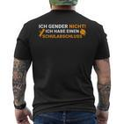 Ich Gender Nicht Ich Habe Einen Schulabschluss Green T-Shirt mit Rückendruck