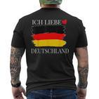Ich Liebe Deutschland I Love Germany T-Shirt mit Rückendruck