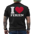 Ich Liebe Ferien T-Shirt mit Rückendruck