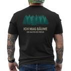 Ich Mag Bäume Waldfreunde Waldliebe German Language T-Shirt mit Rückendruck