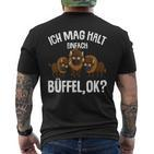 Ich Mag Halt Büffel Bison Liebhaber Boys Children's T-Shirt mit Rückendruck