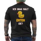 Ich Mag Halt Enten Badeente Ente T-Shirt mit Rückendruck