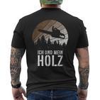 Ich und Mein Holz Kurzärmliges Herren-T-Kurzärmliges Herren-T-Shirt für Holzfäller, Förster & Chainsaw Fans