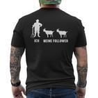 Ich und Meine Follower Ziege, Bauernhofmotiv Kurzärmliges Herren-T-Kurzärmliges Herren-T-Shirt für Landwirte