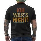 Ich War Das Nicht Fustige Ich War's Nicht  German Language S T-Shirt mit Rückendruck