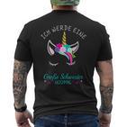 Ich Werde Eine Große Schwester Nomal Unicorn T-Shirt mit Rückendruck