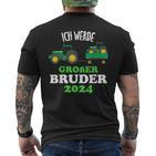Ich Werde Großer Bruder 2024 Tractor T-Shirt mit Rückendruck