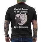 Was Ist Besser As A Rabbit T-Shirt mit Rückendruck