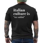 Italian Culture Is Noabbé T-Shirt mit Rückendruck