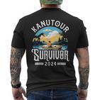 Kanufahrer Kanu Kanutour Survivor 2024 T-Shirt mit Rückendruck