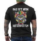 Karneval Katze Kurzärmliges Herren-T-Kurzärmliges Herren-T-Shirt, Schwarzes Das Ist Mein Katzenkostüm Outfit