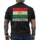Kurdistan Flag Rojava Kurdish Kurds T-Shirt mit Rückendruck