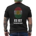 Kurdistan Kurdish Flag Freedom Kurdish T-Shirt mit Rückendruck