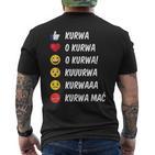 Kurwa Mac Polish Slang For Poland T-Shirt mit Rückendruck