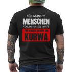 Kurwa Poland Pole Warsaw T-Shirt mit Rückendruck