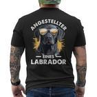 Labrador Employee Slogan Dog T-Shirt mit Rückendruck
