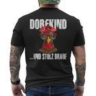 Landwirt Dorfkind & Stolz Drauf Villfkinder Saying Farm T-Shirt mit Rückendruck