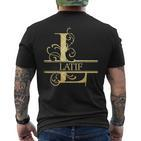 Latif Kurzärmliges Herren-T-Kurzärmliges Herren-T-Shirt mit Goldenem Ornament-Design, Personalisiert