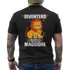 Leone Ich Bin Ein Großer Bruder Iventerò Fratello Maggiore T-Shirt mit Rückendruck