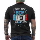 Level 9 Freigeschaltet 9 Geburtstag 9-Jähriger Junge T-Shirt mit Rückendruck