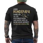 Lieber Hundepapa Danke Für All Die Bauchmassagen Und Dafür T-Shirt mit Rückendruck