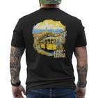 Lisbon Lisboa Tram Vintage T-Shirt mit Rückendruck