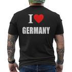 I Love Germany Deutschland Sunshine German Summer Holiday T-Shirt mit Rückendruck