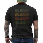 Love Heart Slash Vintage Style Grunge T-Shirt mit Rückendruck
