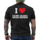 I Love Saudi Arabia T-Shirt mit Rückendruck