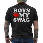 Love My Swag Boys Heart Hip Hop T T-Shirt mit Rückendruck