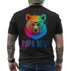 Lustiger Papa-Bär-Vatertag Opa-Vater T-Shirt mit Rückendruck