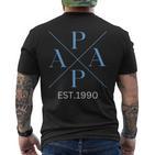 Lustiger Papa Est 1990 Papa Seit 1990 Papa Geburtsjahr 1990 T-Shirt mit Rückendruck