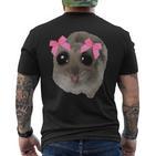 Lustiges Hamster Hamsti Dame Meme T-Shirt mit Rückendruck