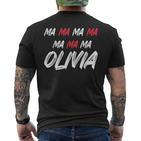 Malle Schlager Ma Olivia Black S T-Shirt mit Rückendruck