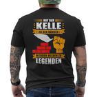 Maurer-Helden Kurzärmliges Herren-T-Kurzärmliges Herren-T-Shirt Mit Der Kelle in Den Händen für Herren