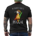 Meine Lieblingsfarbe Ist Reggae Casual Rasta Parrot T-Shirt mit Rückendruck