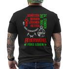 Men's Fireman Fireman Fireman Fire Engine T-Shirt mit Rückendruck