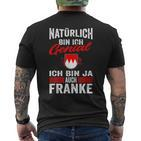 Men's Franke Franken Coat Of Arms Franke Middle Franken T-Shirt mit Rückendruck