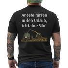 Men's Silo Driving S Farmer Lohner Mais T-Shirt mit Rückendruck