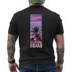 Miami Florida Usa Summer T-Shirt mit Rückendruck