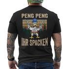 Moinsen Moin Peng Peng Her Spacken Moin Moin Seagull Digga T-Shirt mit Rückendruck