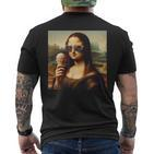 Mona Lisa Eiscreme T-Shirt mit Rückendruck