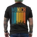 Munich Skyline Retro Vintage Souvenir Munich T-Shirt mit Rückendruck