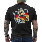 Niedlicher Adler Deutsch Banner Fan Deutschland Flagge T-Shirt mit Rückendruck