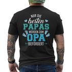 Nur Die Besten Papas Werden Zum Opa Befördert T-Shirt mit Rückendruck
